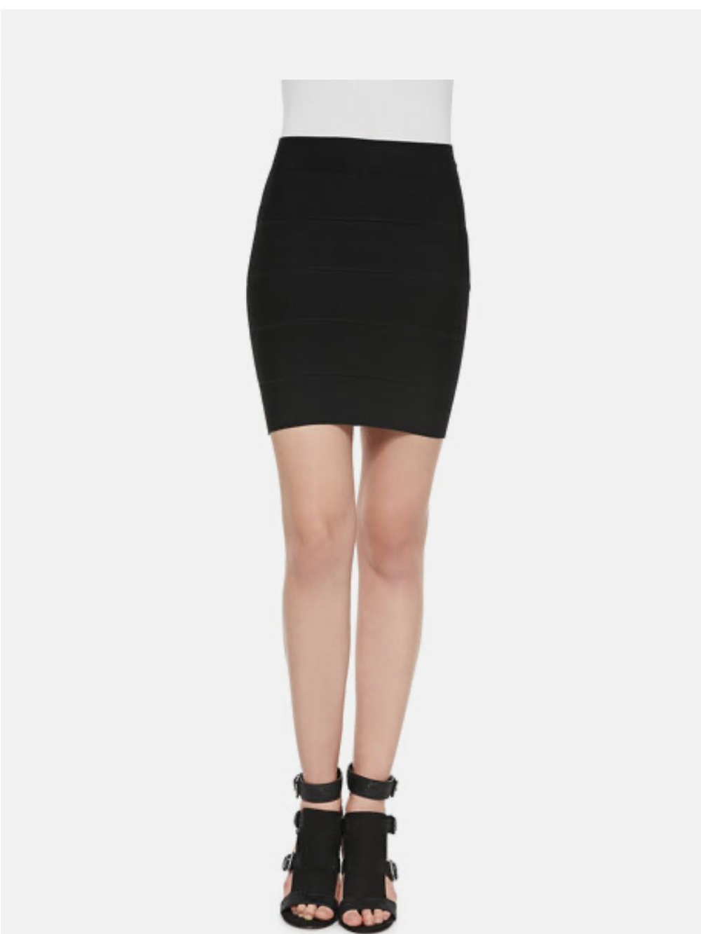 Bcbgmaxazria Simone Bandage Black Pencil Skirt S